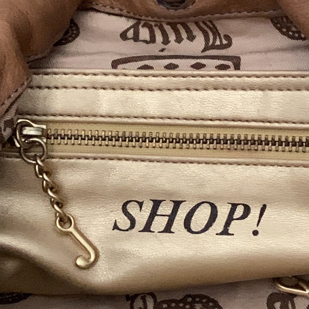 VINTAGE JUICY COUTURE BROWN LEATHER PURSE - Picture 5 of 10